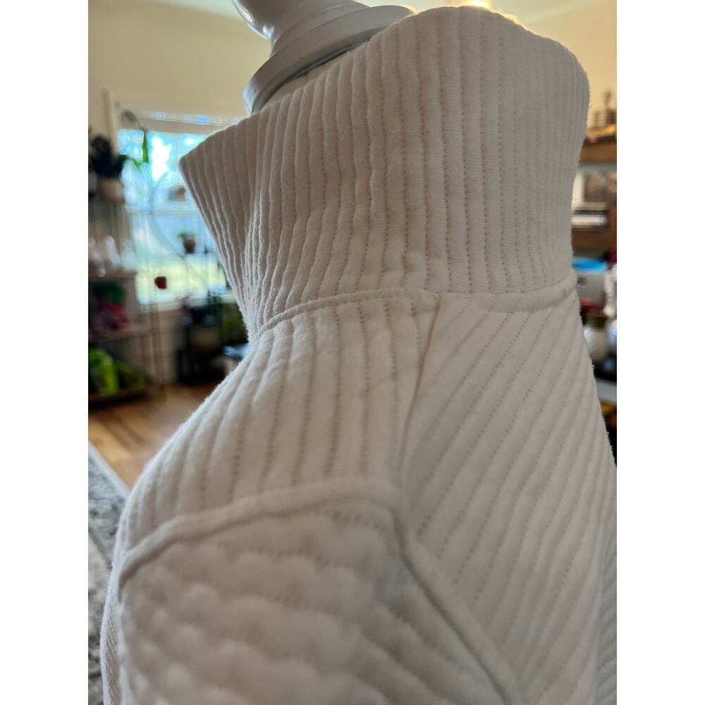 all in motion womens medium cream textured turtleneck pullover sweatshirt - Picture 7 of 9